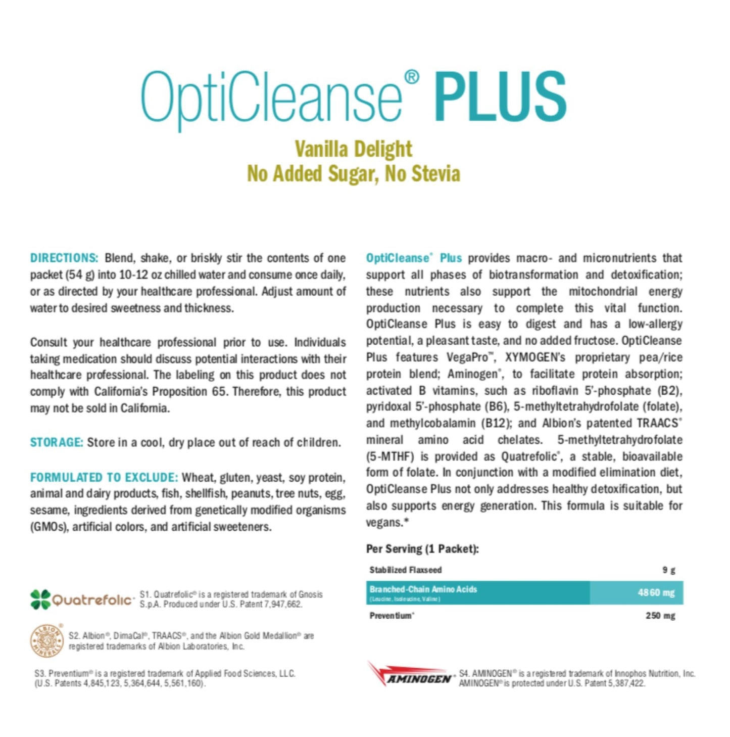 XYMOGEN OptiCleanse Plus Gut Cleanse Powder 10 Servings