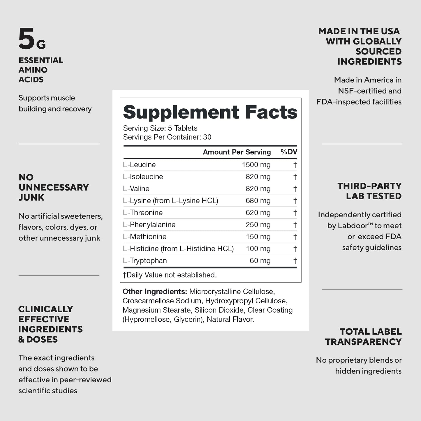 LEGION EAA Essential Amino Acids Tablet 150 Count