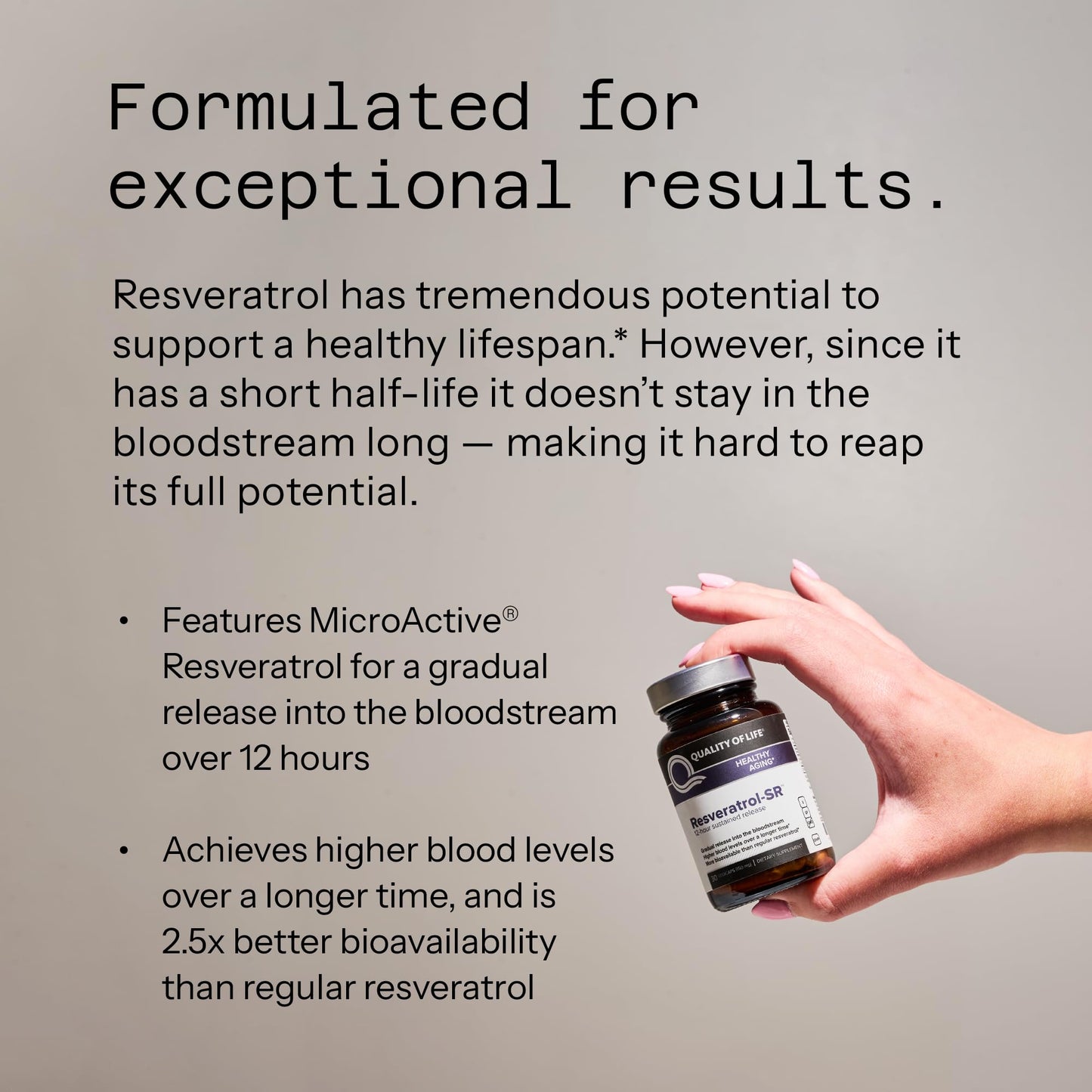 Quality of Life Resveratrol SR Capsules 30