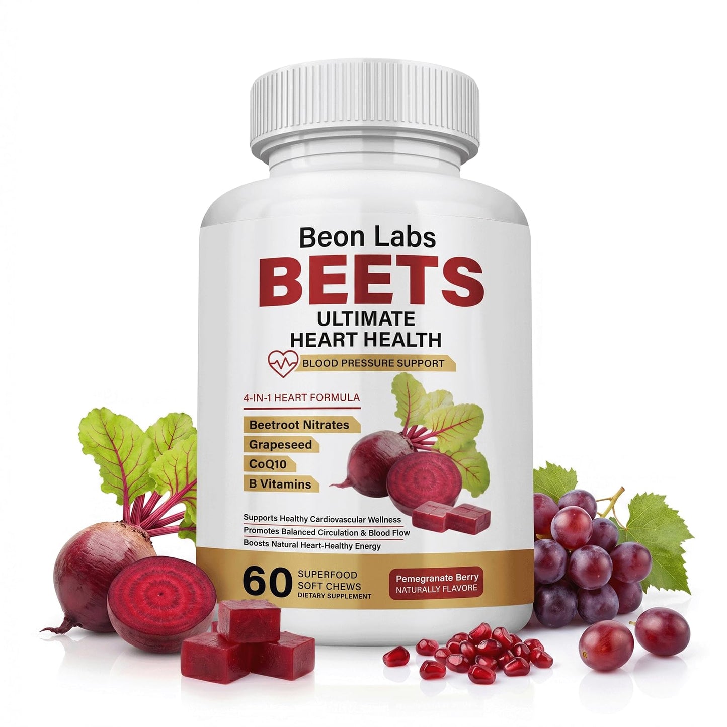 NYYQYYN Beon Beetroot Chews Gummy 60 Count