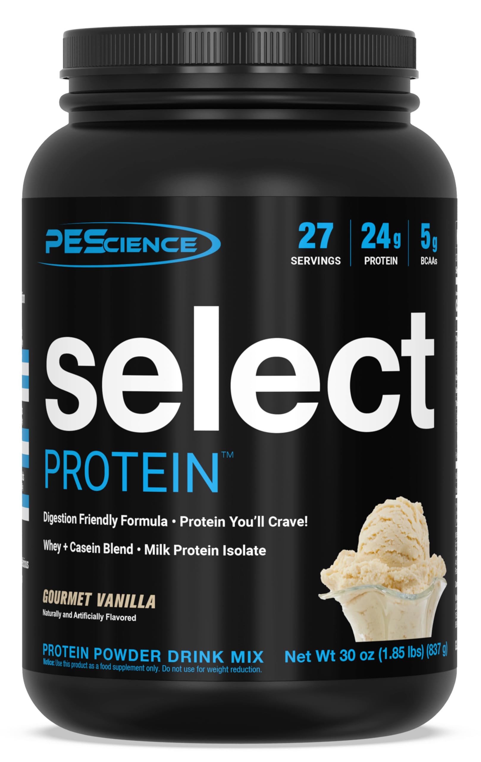 PEScience Select Protein Powder, Whey and Casein Blend, 30 Servings