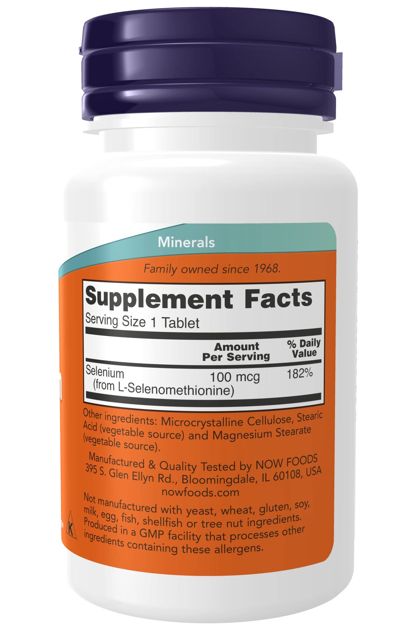 NOW Foods Selenium Capsule, 100mcg, Pack of 3