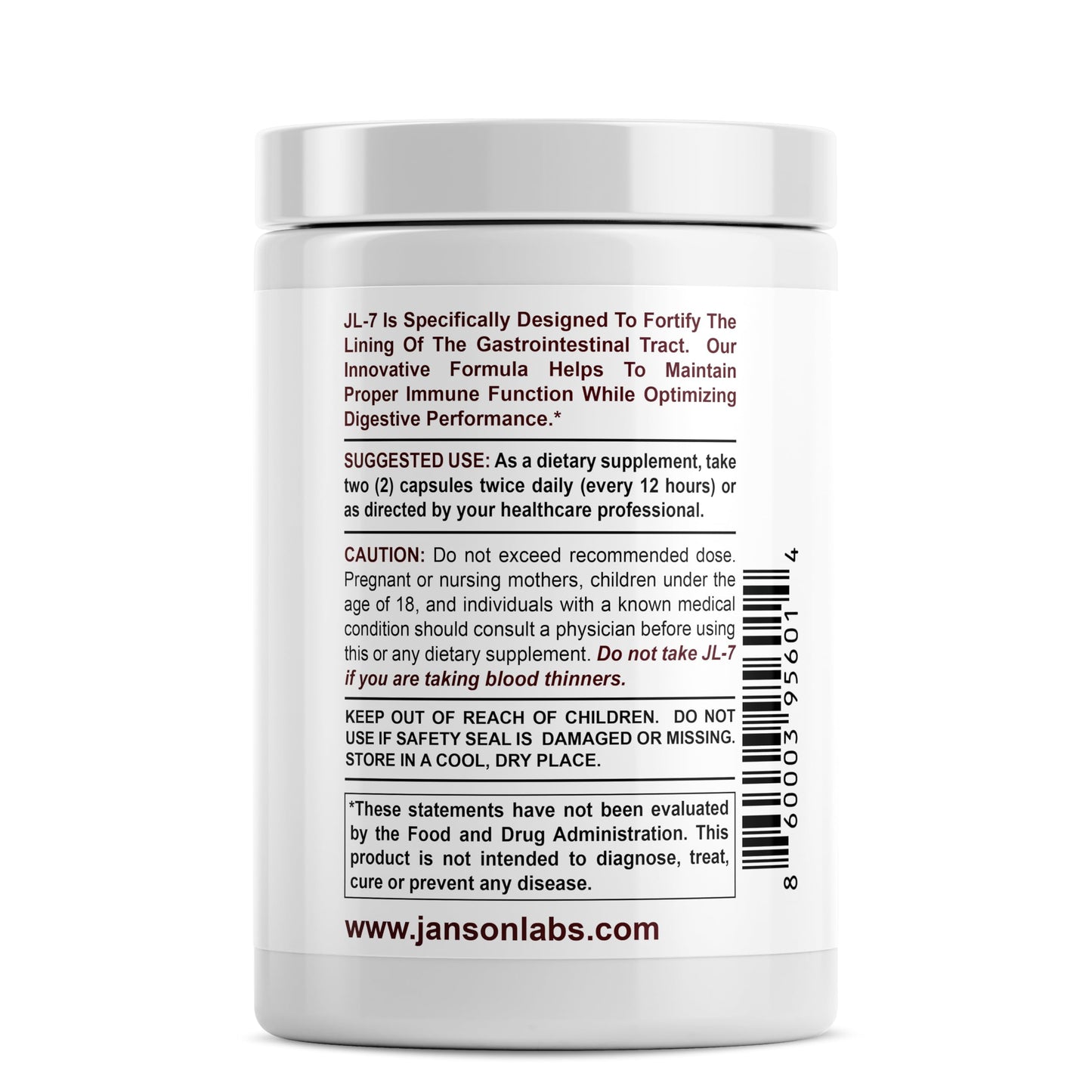 Janson Labs JL-7 Crohn's and Colitis Supplement Capsule 120