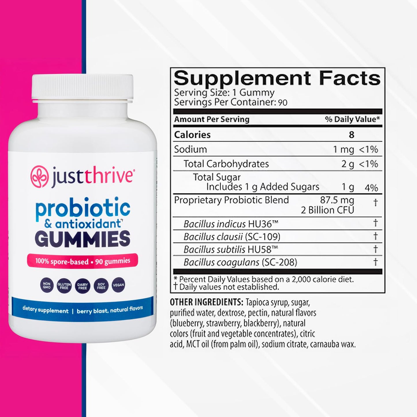 Just Thrive Probiotic Gummy 90 Count