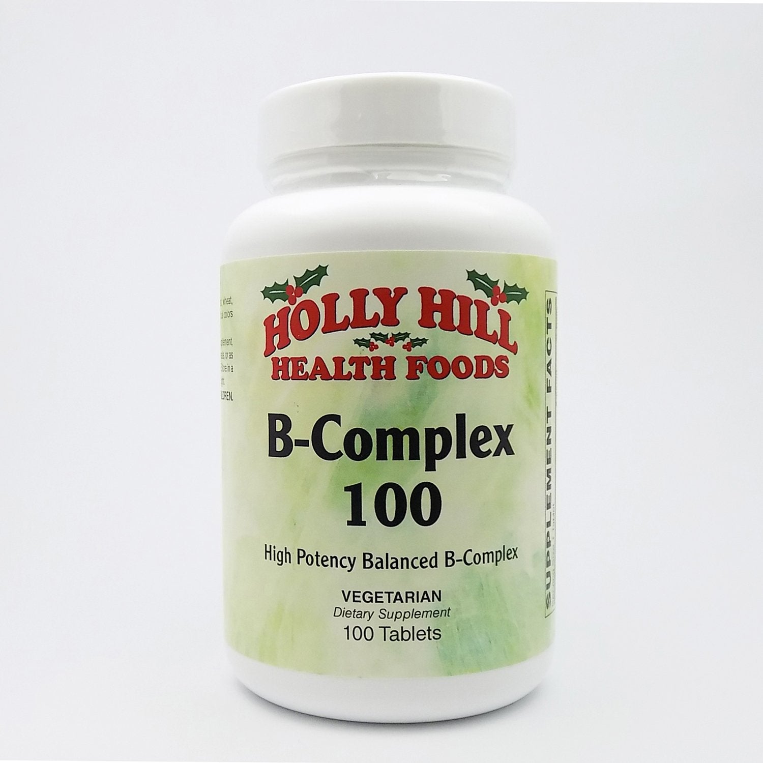 Holly Hill Health Foods B Complex 100 Vegetarian Formula Tablets, 100 Count