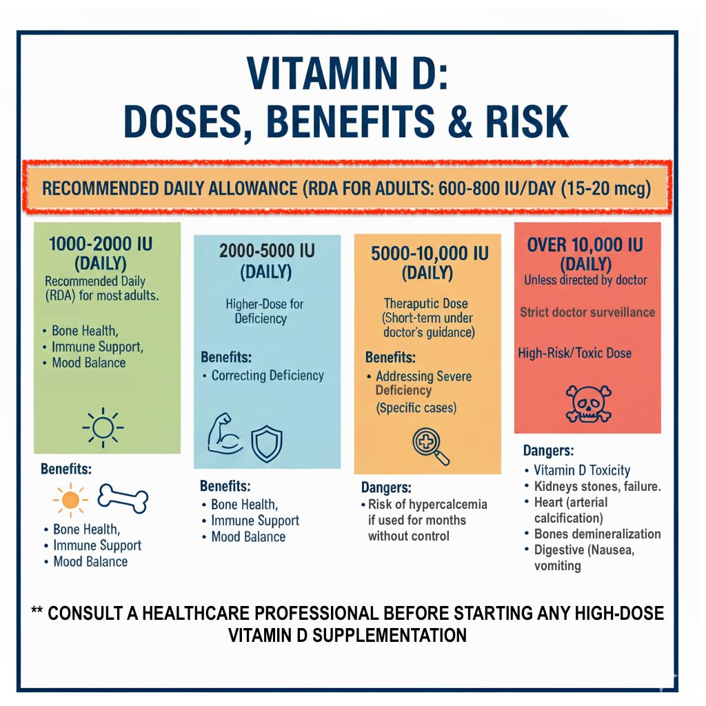 Bordin Health Complete Bone & Heart Support Vitamin D3 1000 IU + K2 MK7 with Magnesium & Calcium Synergistic Formula, High Absorption, 60 Capsules