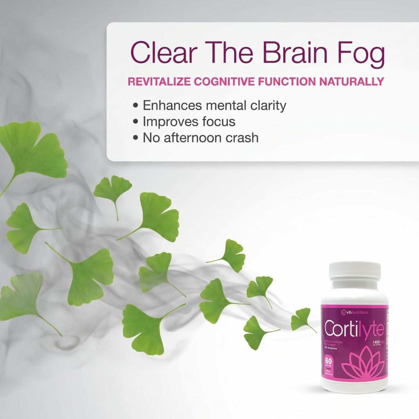 VH Nutrition CortiLyte with Ginkgo Biloba Capsules 60 Count