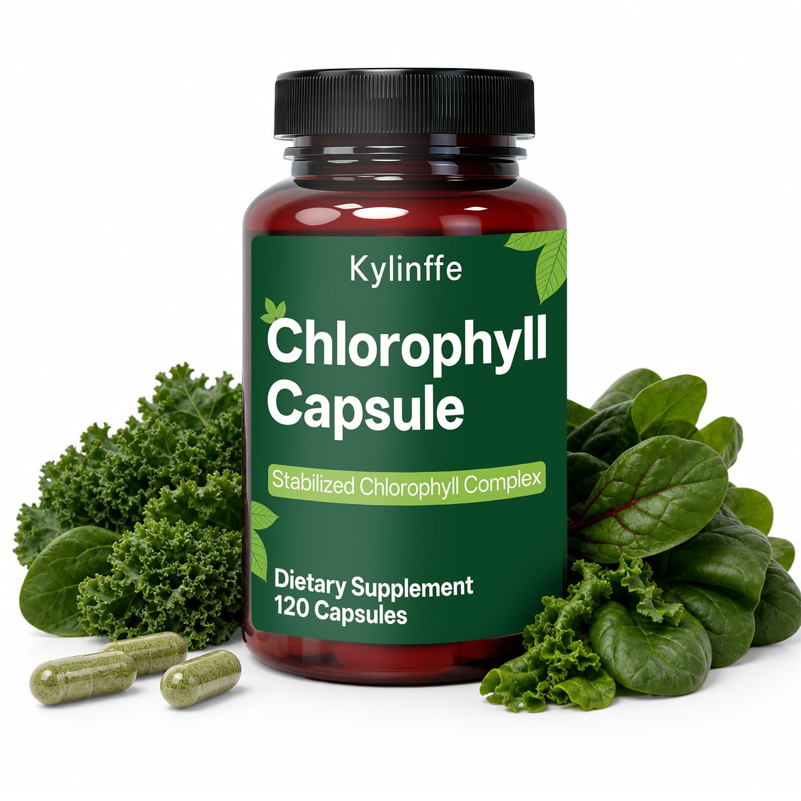 Oopeatol Chlorophyll Capsules 350mg Sodium Copper Chlorophyllin, Internal Freshness, Daily Wellness, Digestive & Antioxidant Support, 120 Count