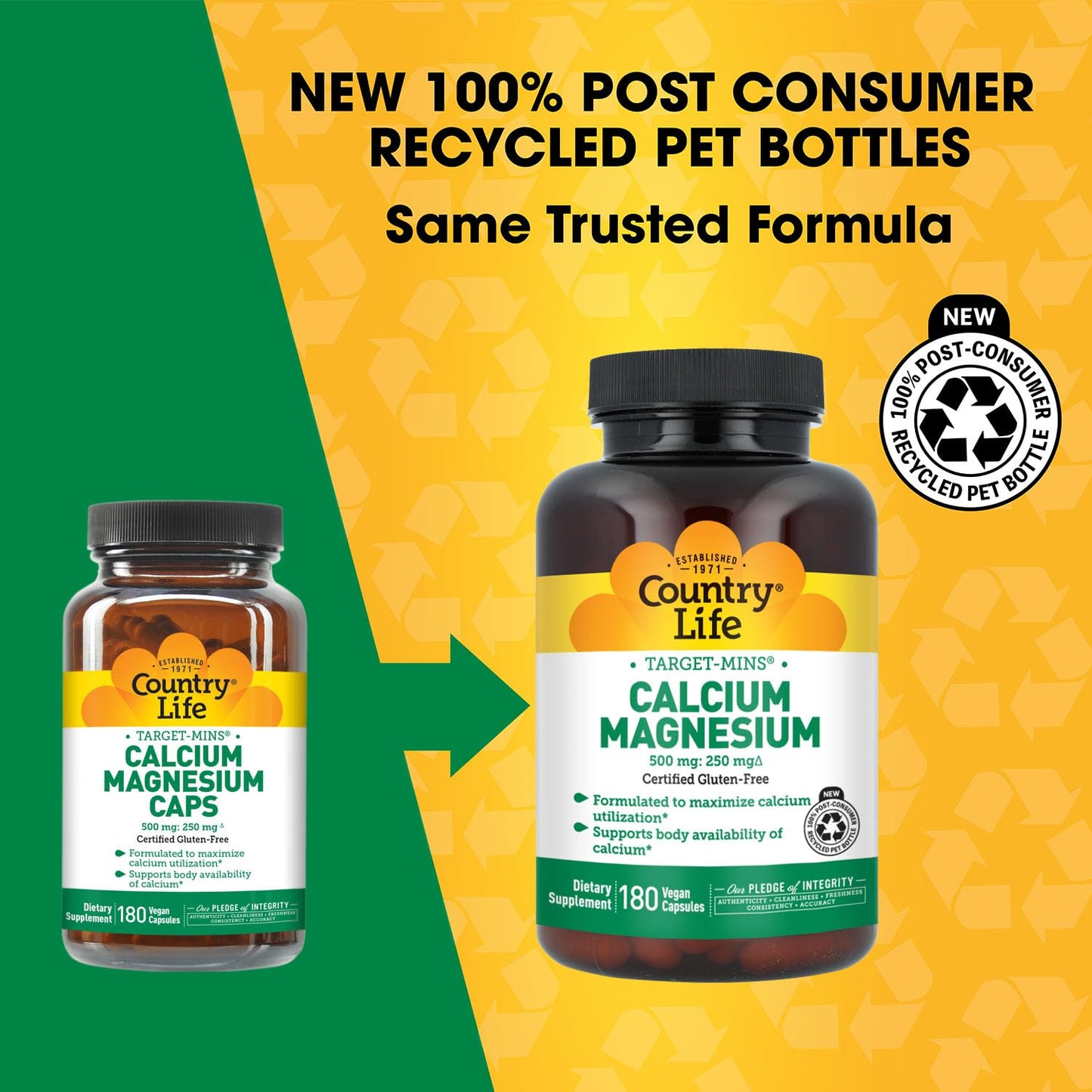 Country Life Target-Mins Calcium Magnesium Complex Capsule 180 Count