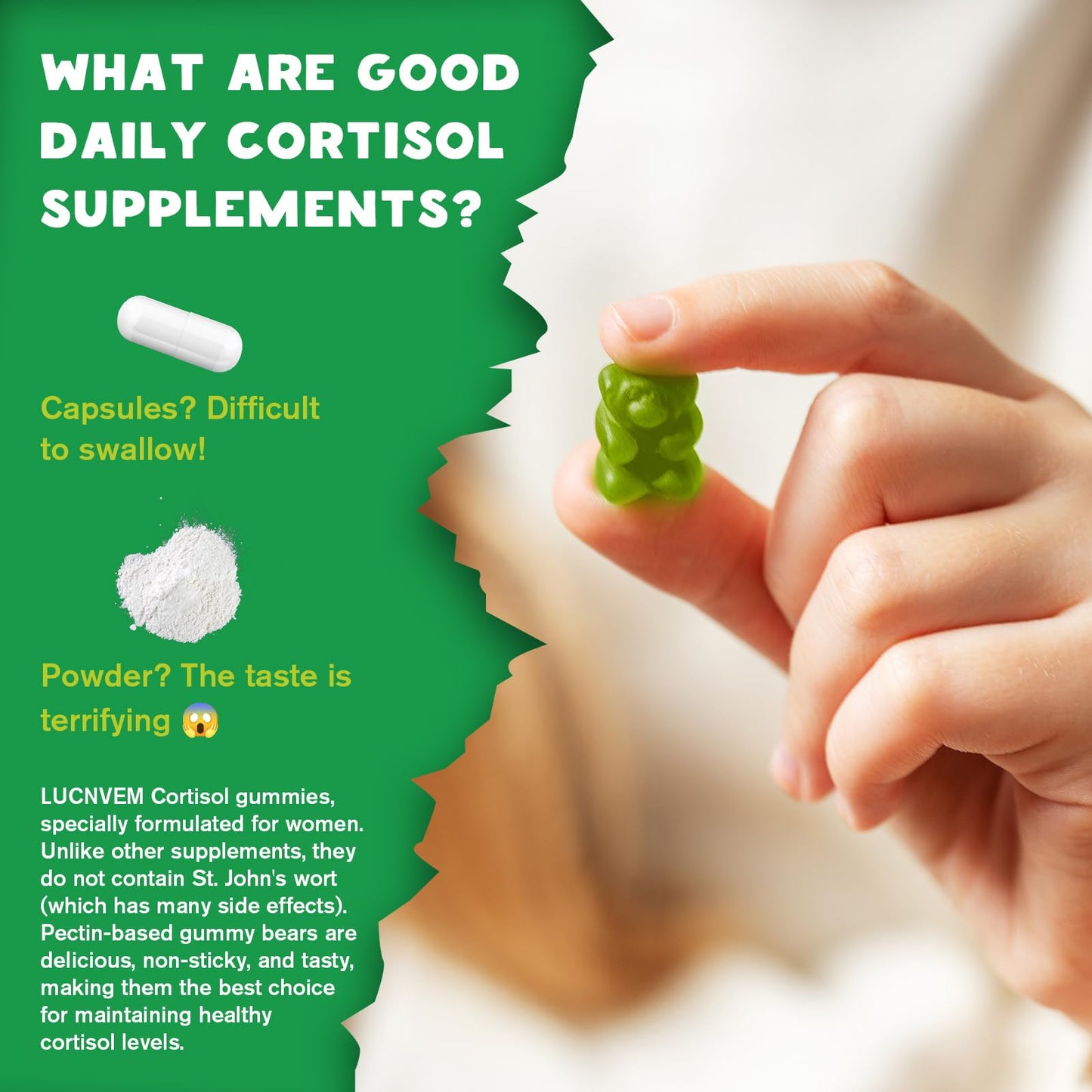 LUCNVEM Cortisol Supplements Gummies 120 Count