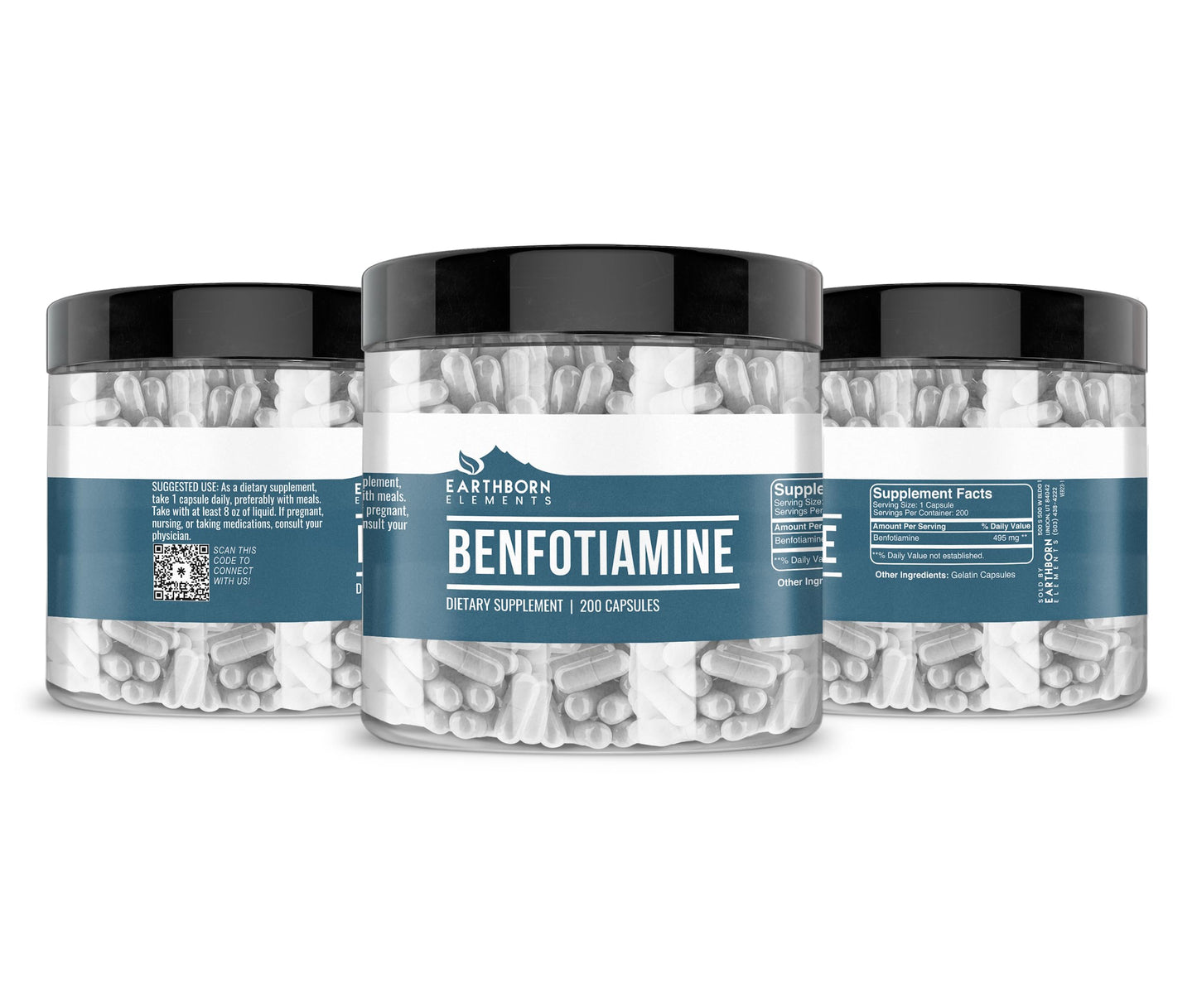 Earthborn Elements Benfotiamine Capsules, 200 Count