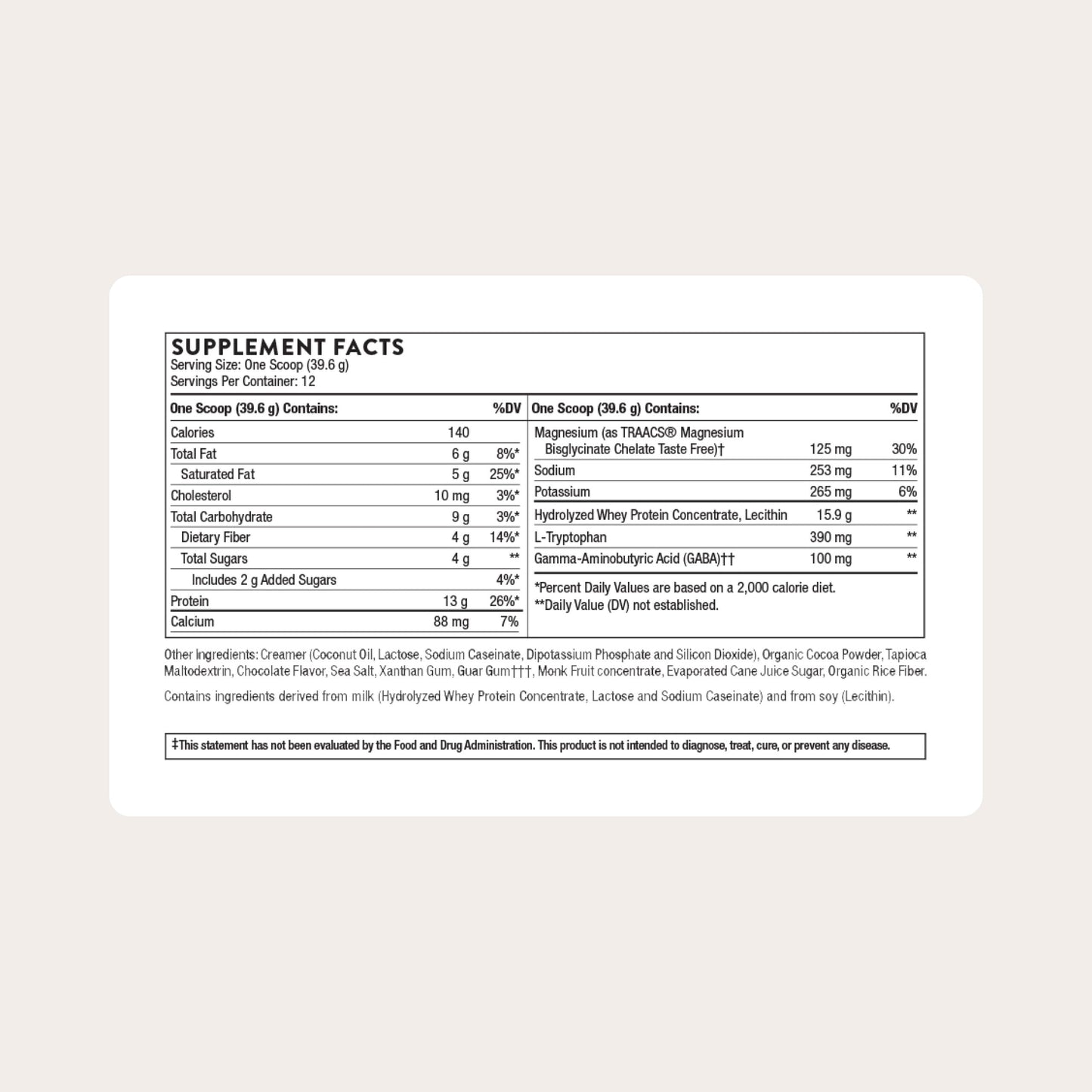 THORNE RecoveryPro Whey Protein Powder with Magnesium, GABA & L-Tryptophan, 1.04 lb
