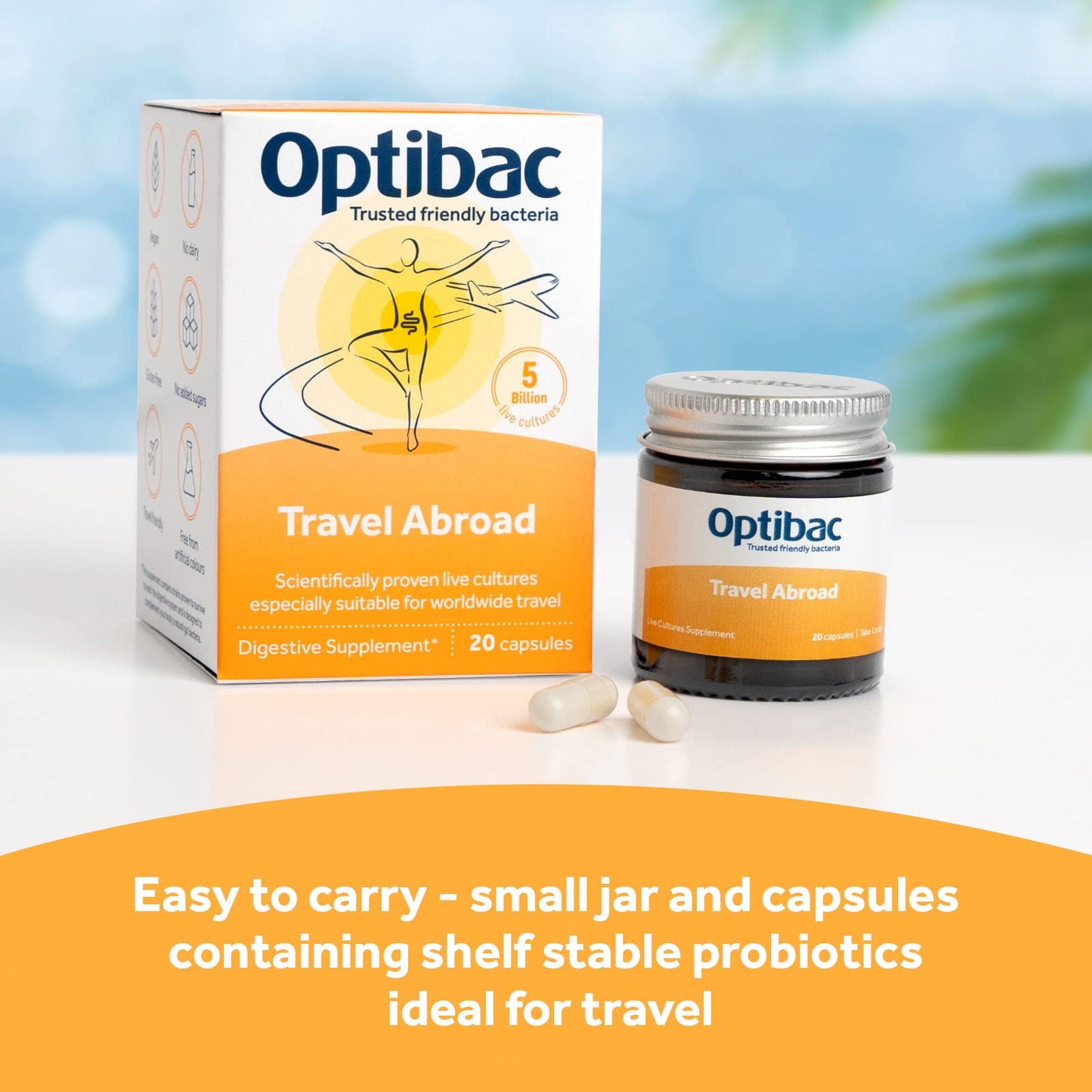 Optibac Probiotics for Travelling Abroad PMP UK Capsules, 20