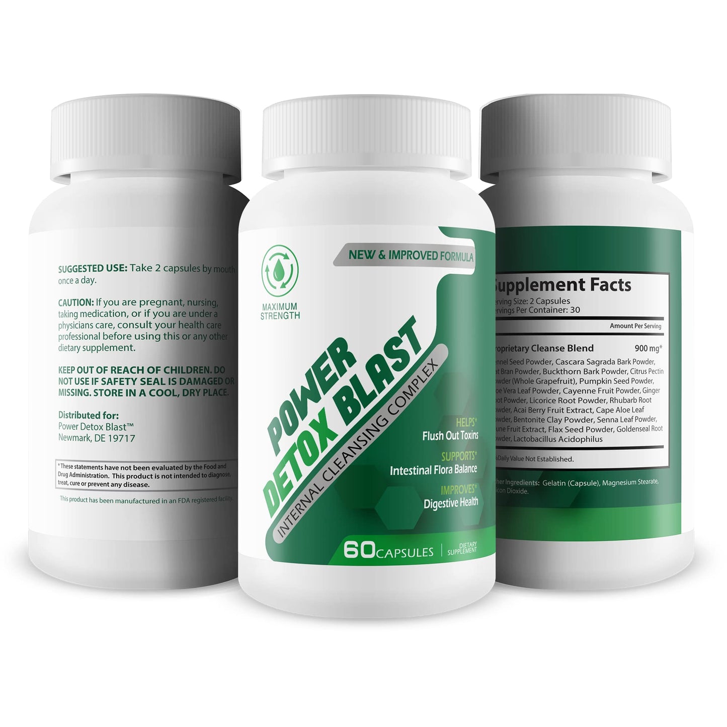 POWER BLAST Power Detox Blast Internal Cleansing Capsule 60 Count