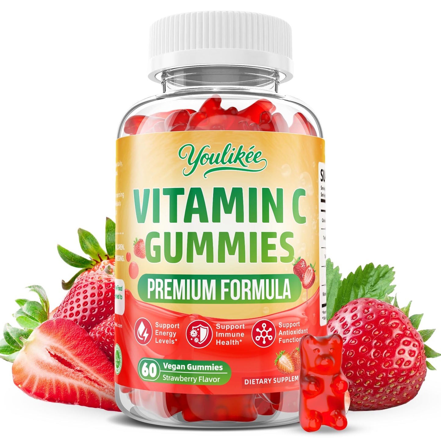 Youlikee Vitamin C Gummies, 60 Count