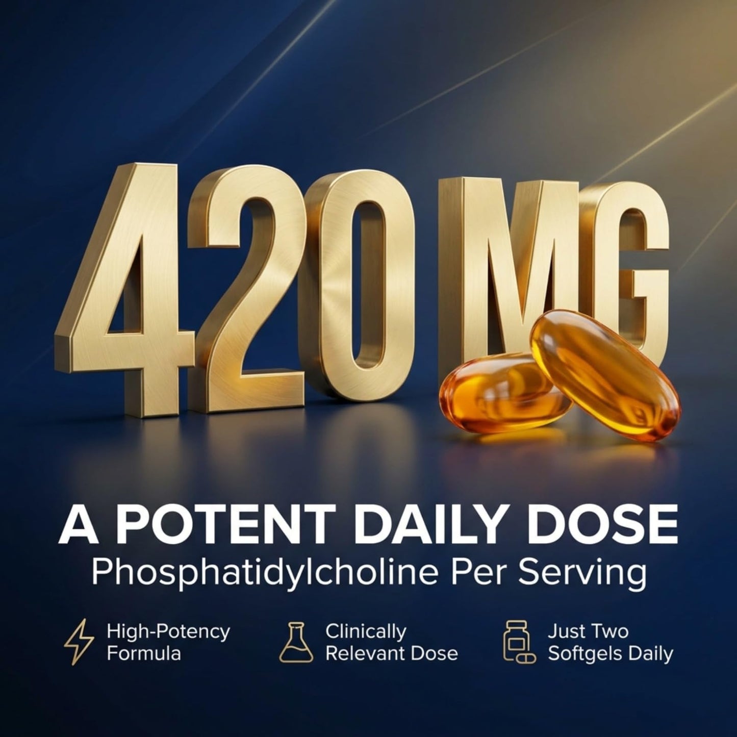 DR VITAMIN SOLUTIONS Phosphatidylcholine Choline Supplement 420mg Capsule 60 Count