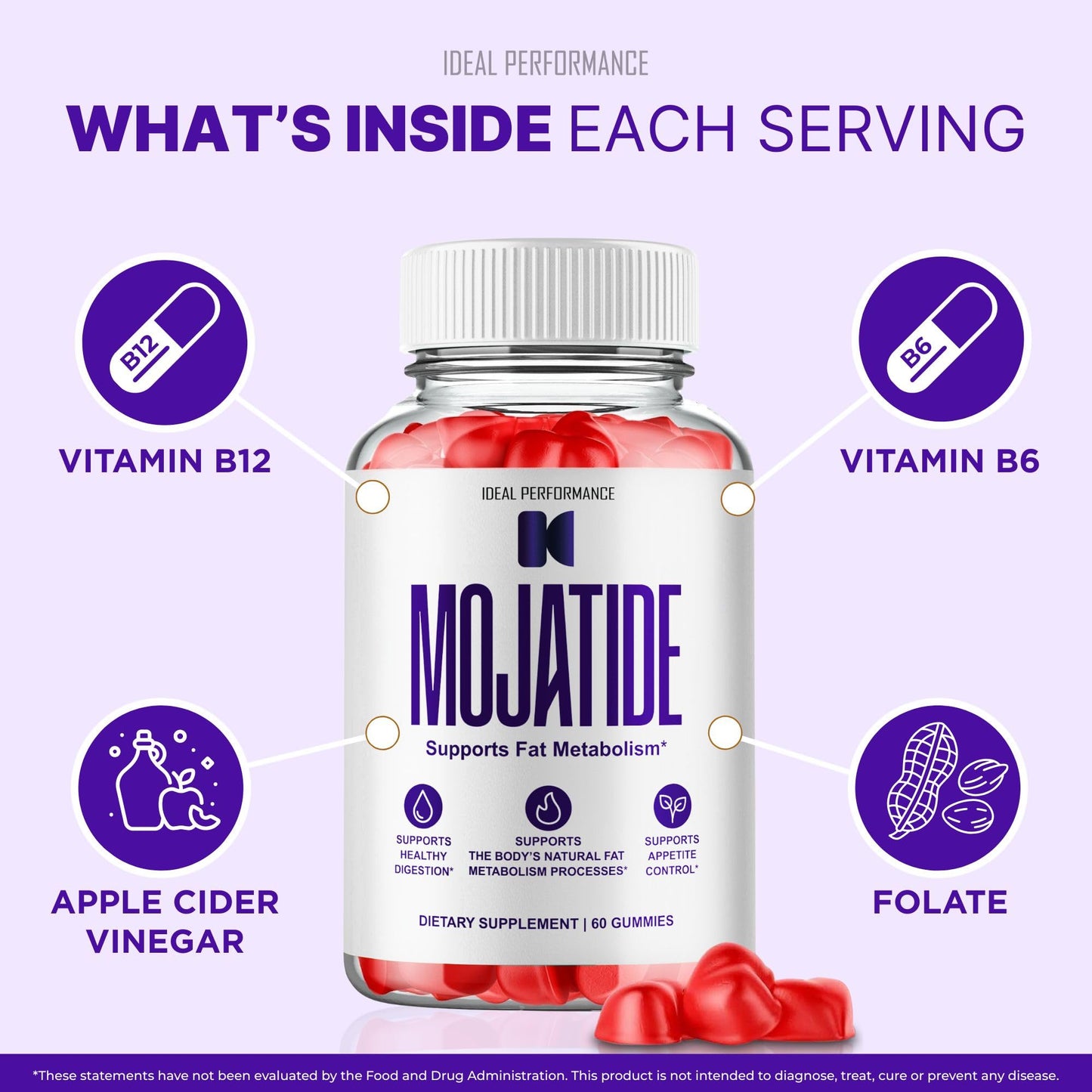 IDEAL PERFORMANCE Mojatide Gummies 60 Count