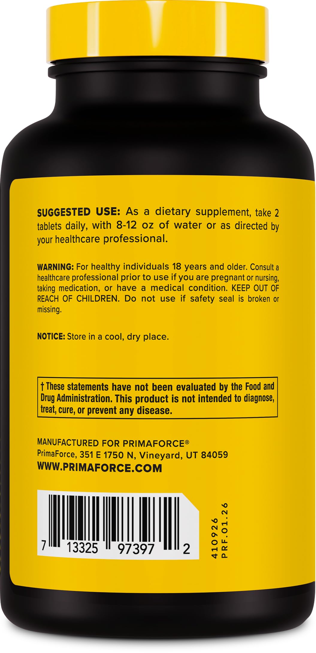 Primaforce L-Citrulline 2500mg Tablets, 120 Count