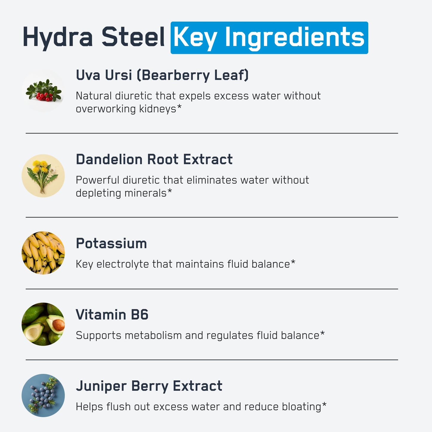 SteelFit Hydra Steel Diuretic Water Pills Capsule 80 Count