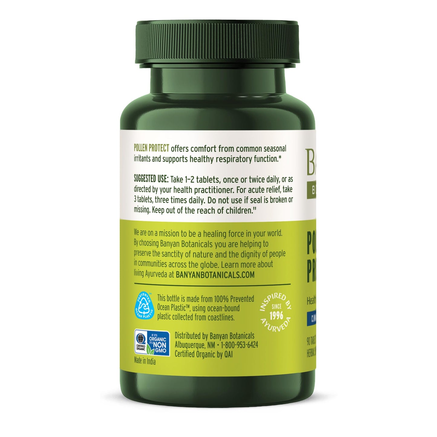 Banyan Botanicals Organic Pollen Protect 90 Tablets
