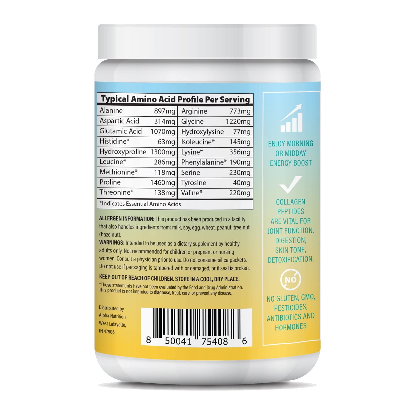ABOUT YOUR COLLAGEN Peptide Energy Collagen Powder 8.92 oz