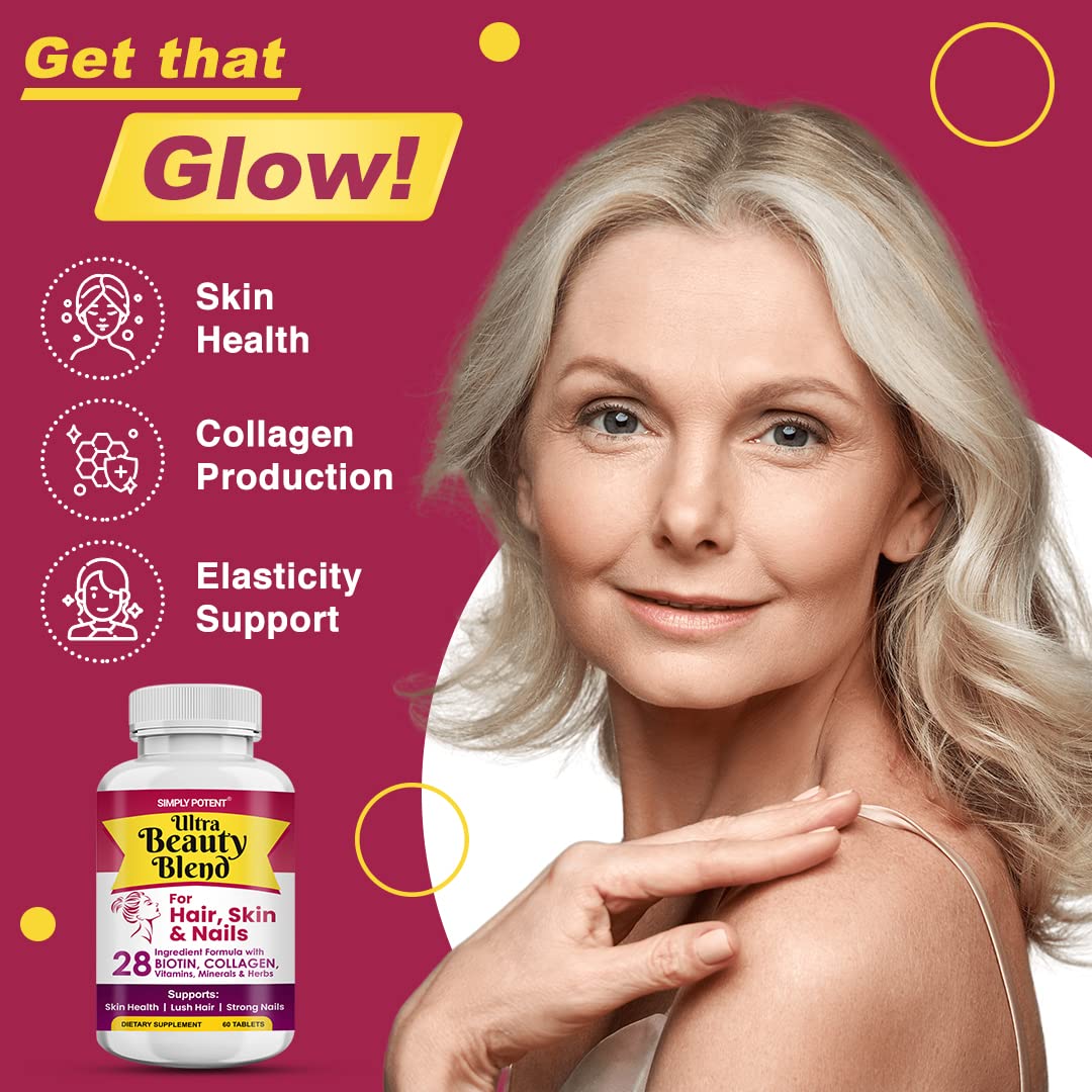 Simply Potent Hair Skin and Nails Vitamins Capsules 60
