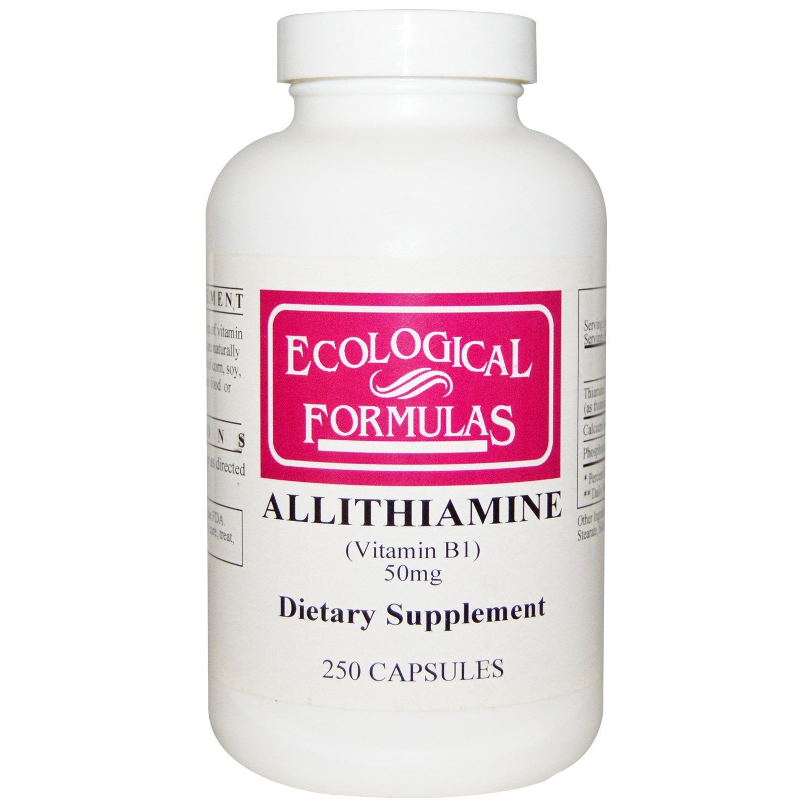 Ecological Formulas Allithiamine Vitamin B1 50 mg Capsules, 250 Count