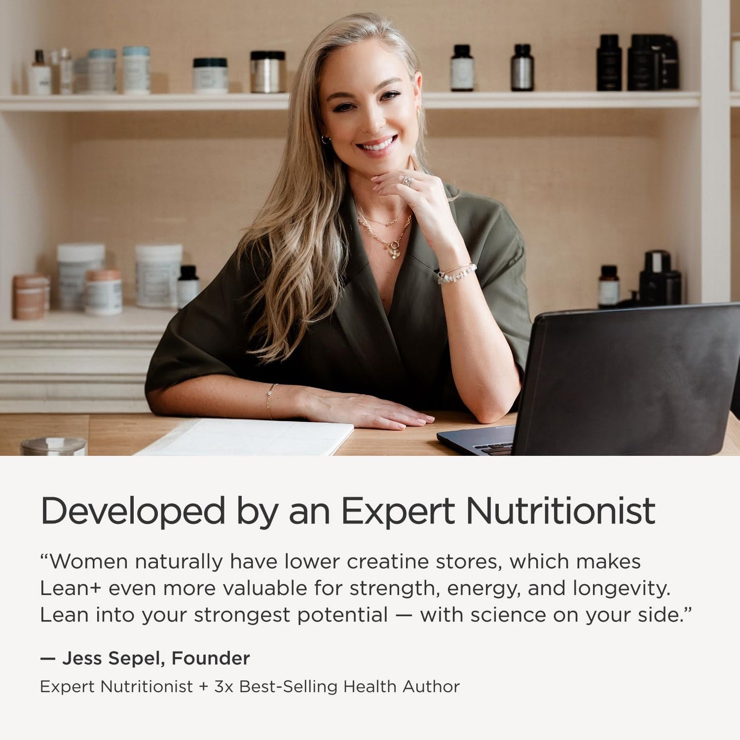 JSHealth Creatine Monohydrate Powder for Women, 30 Servings