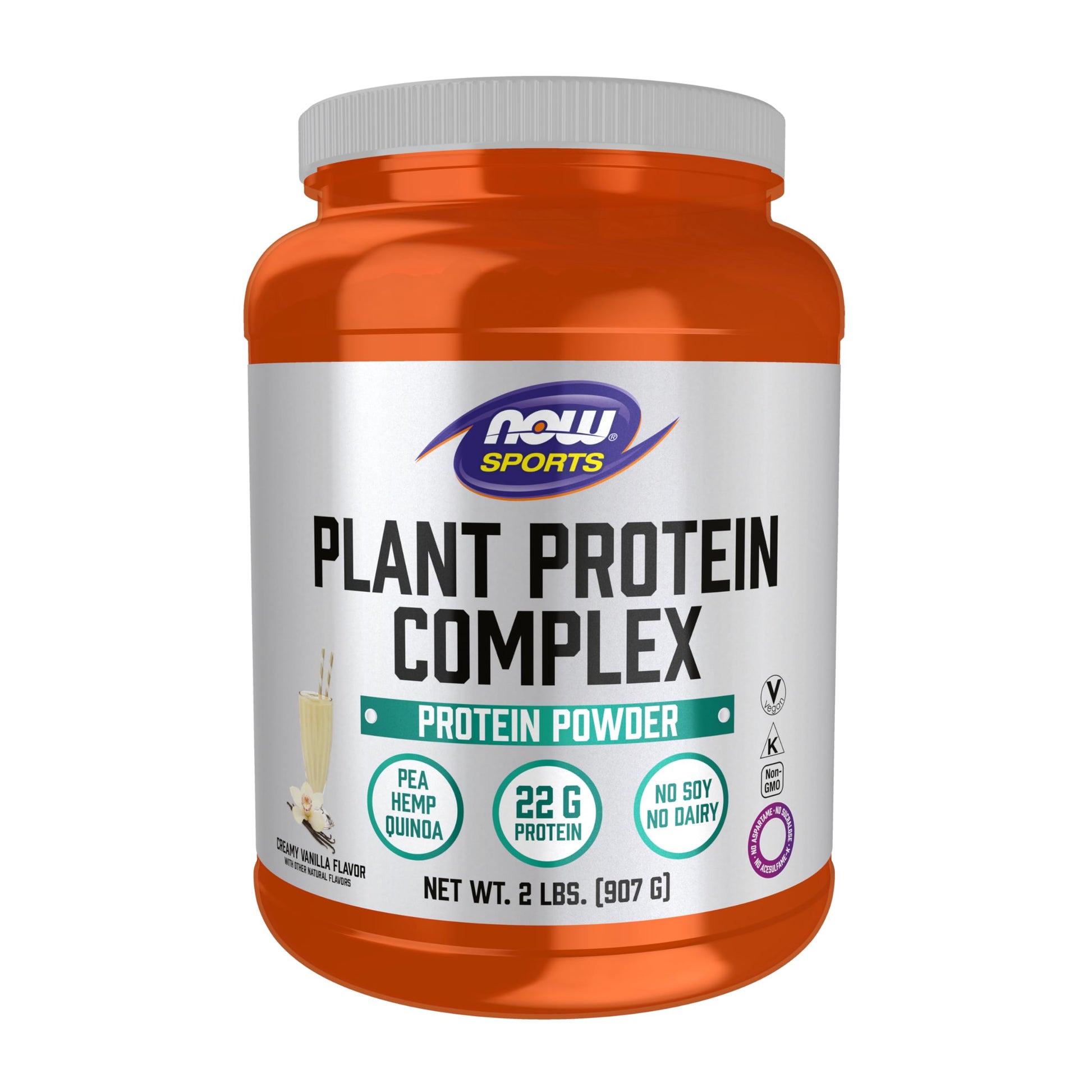 NOW Foods Plant Protein Complex Powder, 22 g, Creamy Vanilla, 32 Servings