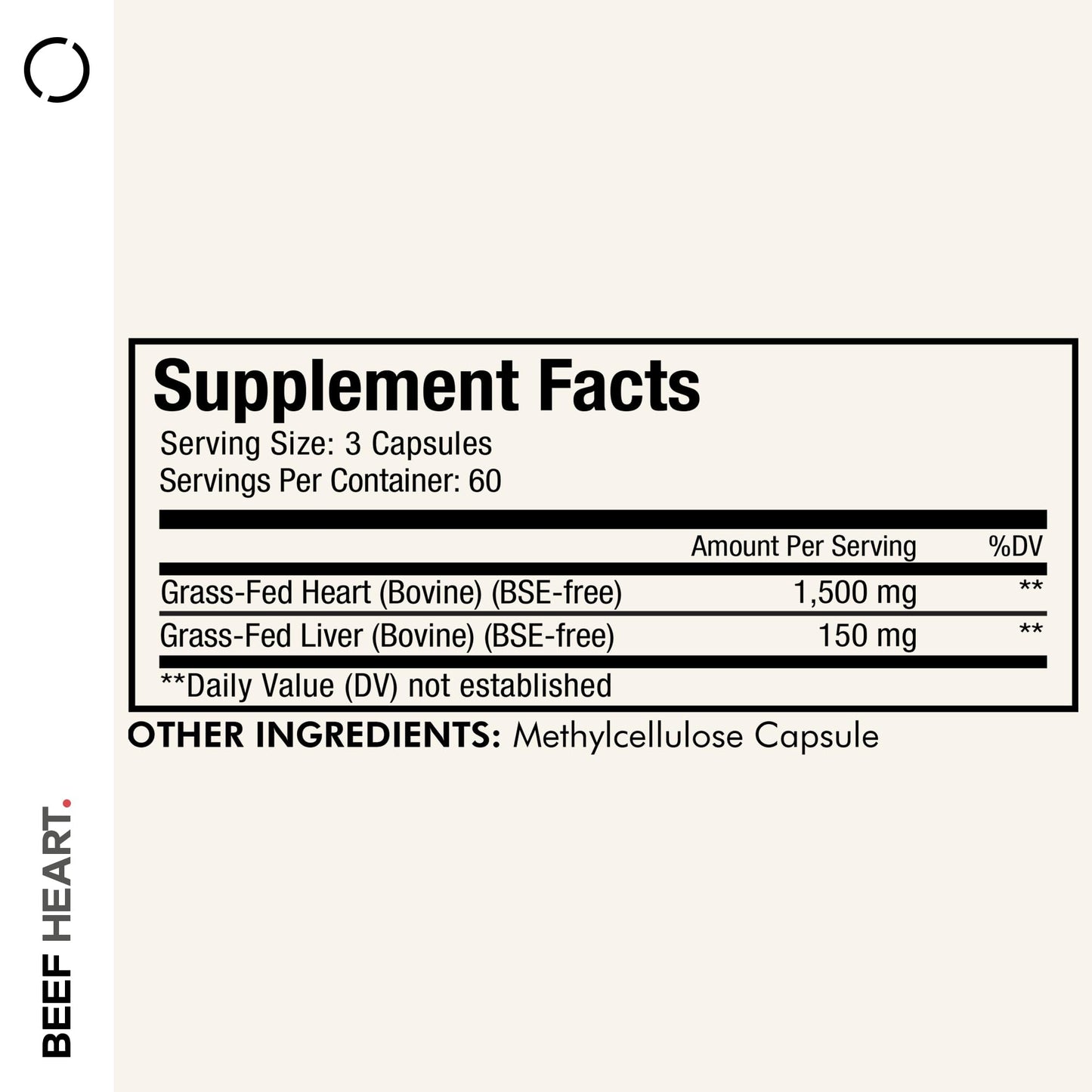 Codeage Beef Heart, Grass-Fed, Freeze Dried, Desiccated, 180 Capsules