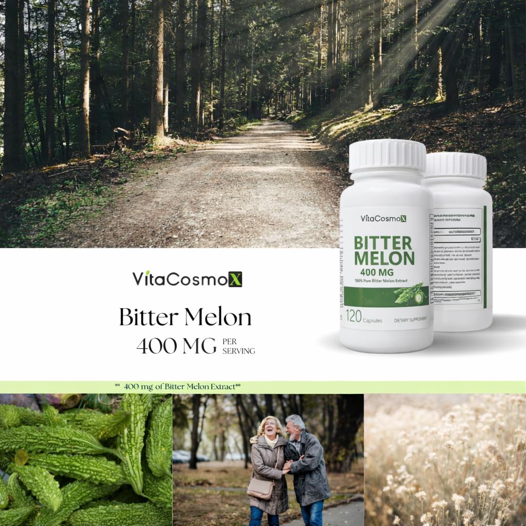 VitaCosmoX Bitter Melon Root 400 mg Capsules, 3 Packs
