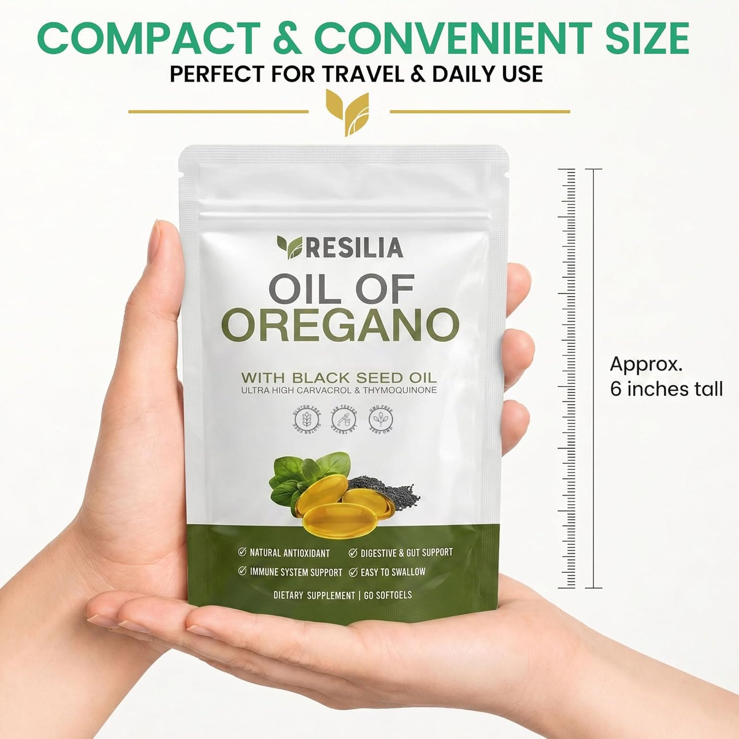 Resilia Oregano Oil Capsules 60 Count
