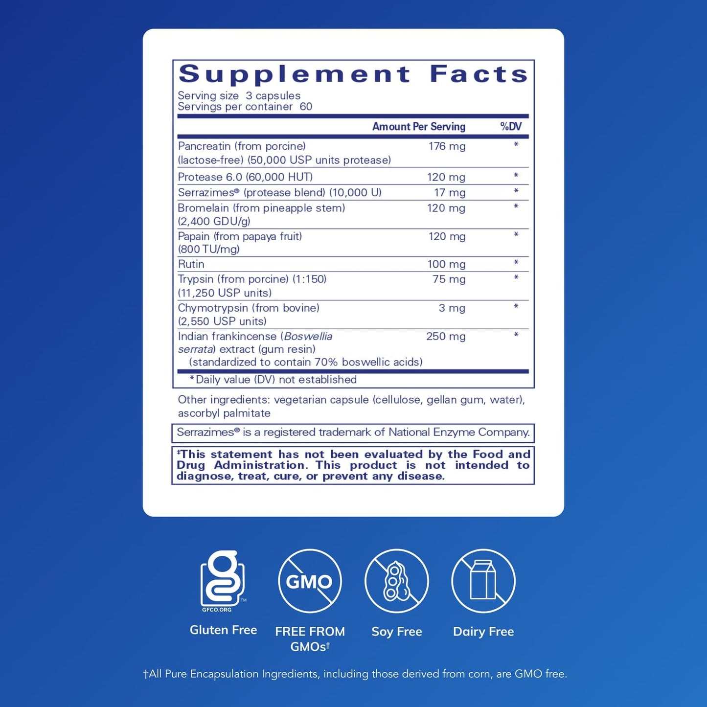 Pure Encapsulations Systemic Enzyme Complex Capsule, 180 Capsules