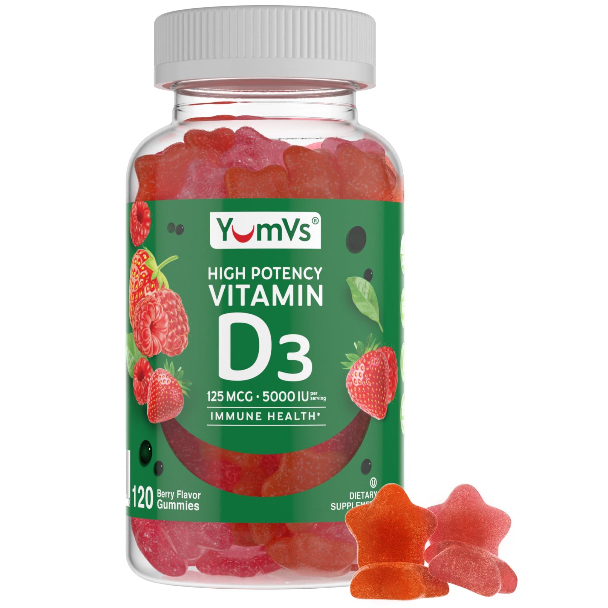 YUM-V'S Vitamin D3 Gummies 120 Count