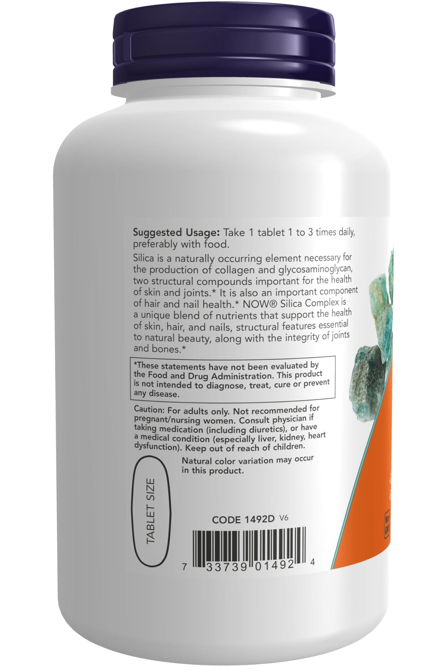 NOW Foods Silica Complex Vegetarian 500 mg Capsule 1