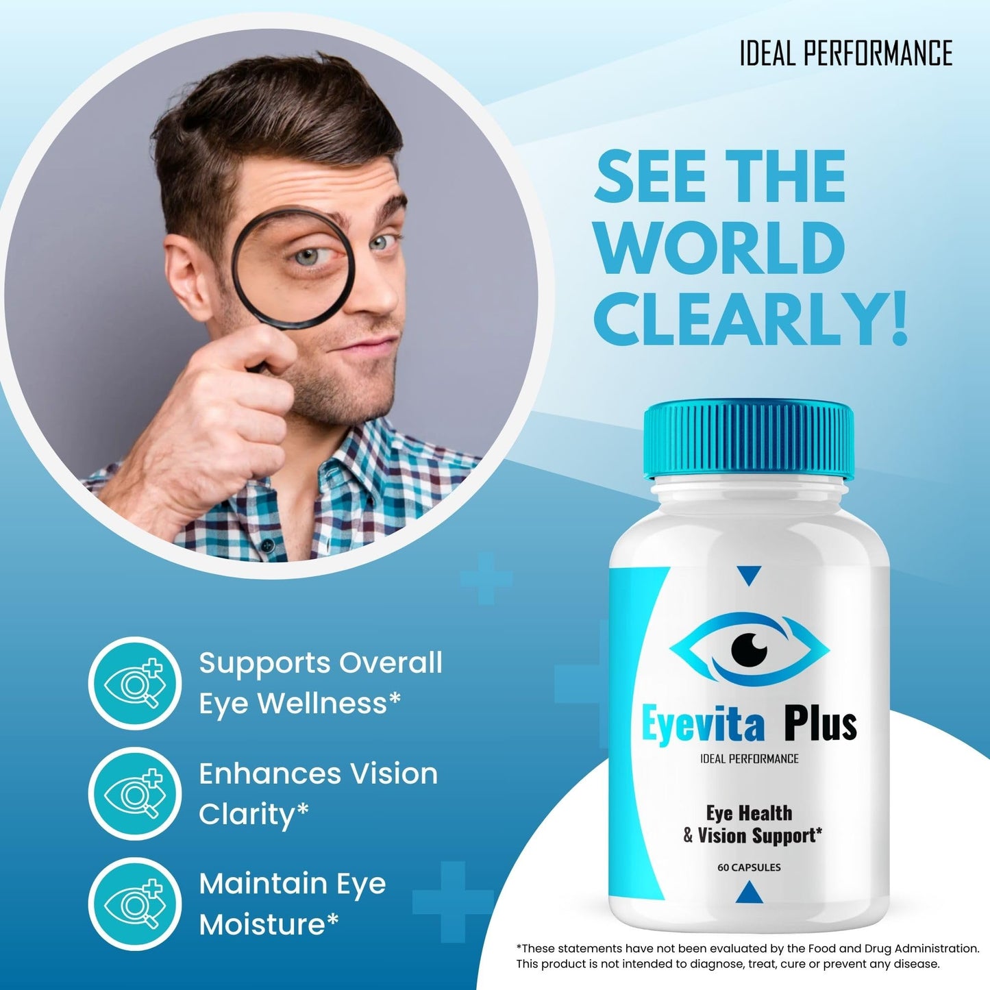Ideal Performance Eyevita Plus Eye Health Supplements Capsules, 120 Capsules
