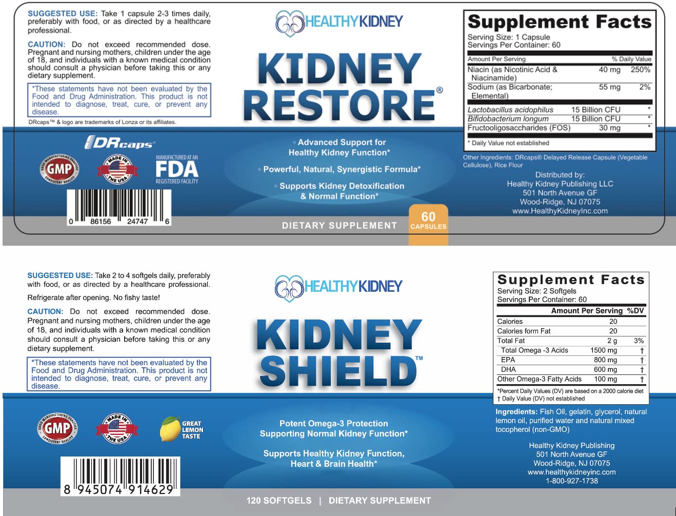 Kidney Restore Kidney Shield 2-Pack Bundle 120 Capsules