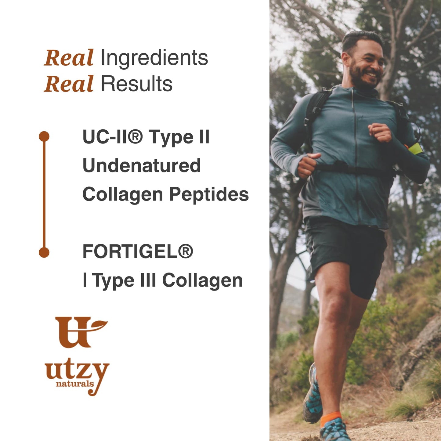 Utzy Naturals UC-II + Fortigel Hydrolyzed Collagen Peptides Joint Support Powder, 5.7 Ounce