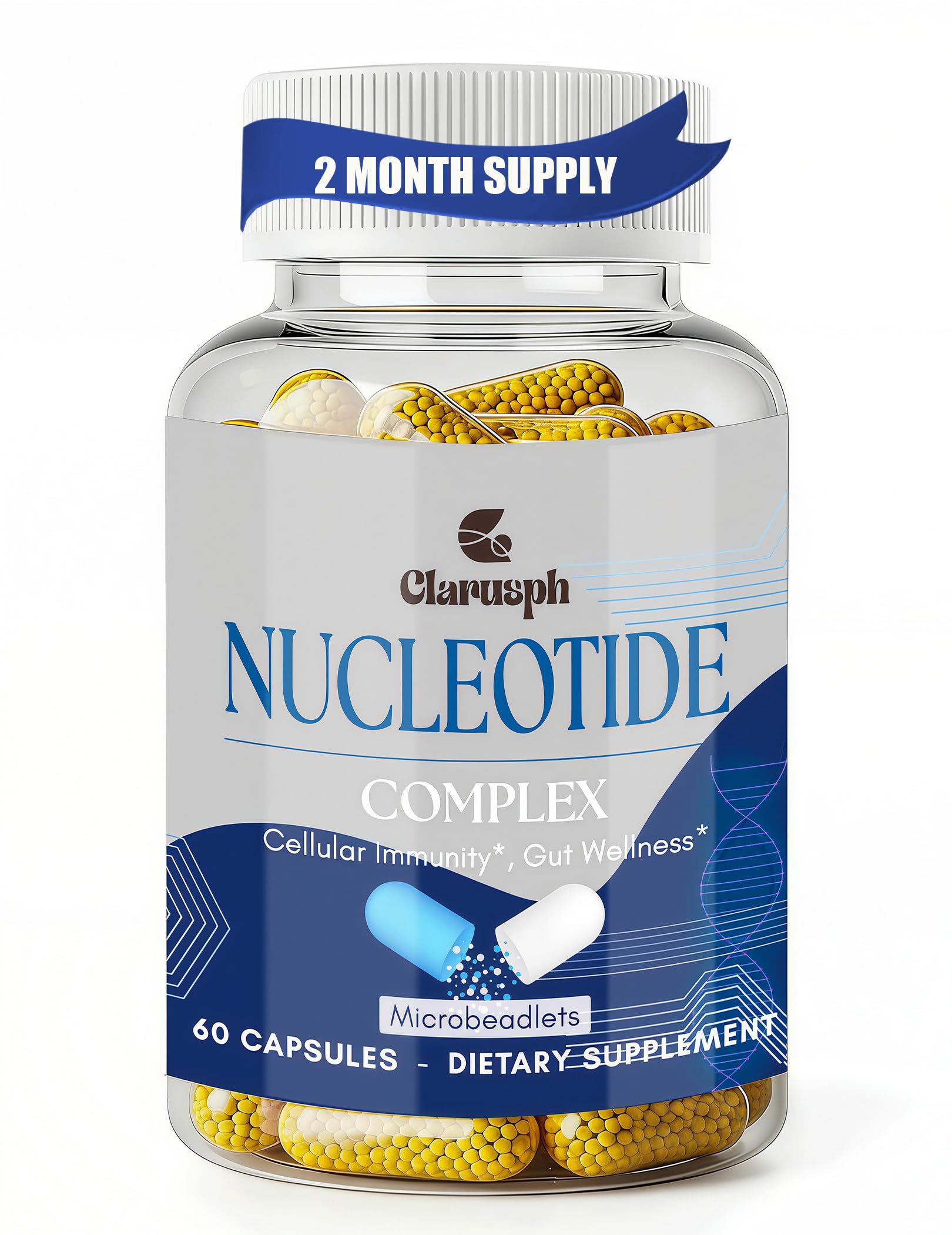 Clarusph Immunity Nucleotide Complex Blend 400mg Capsules, 60 Count