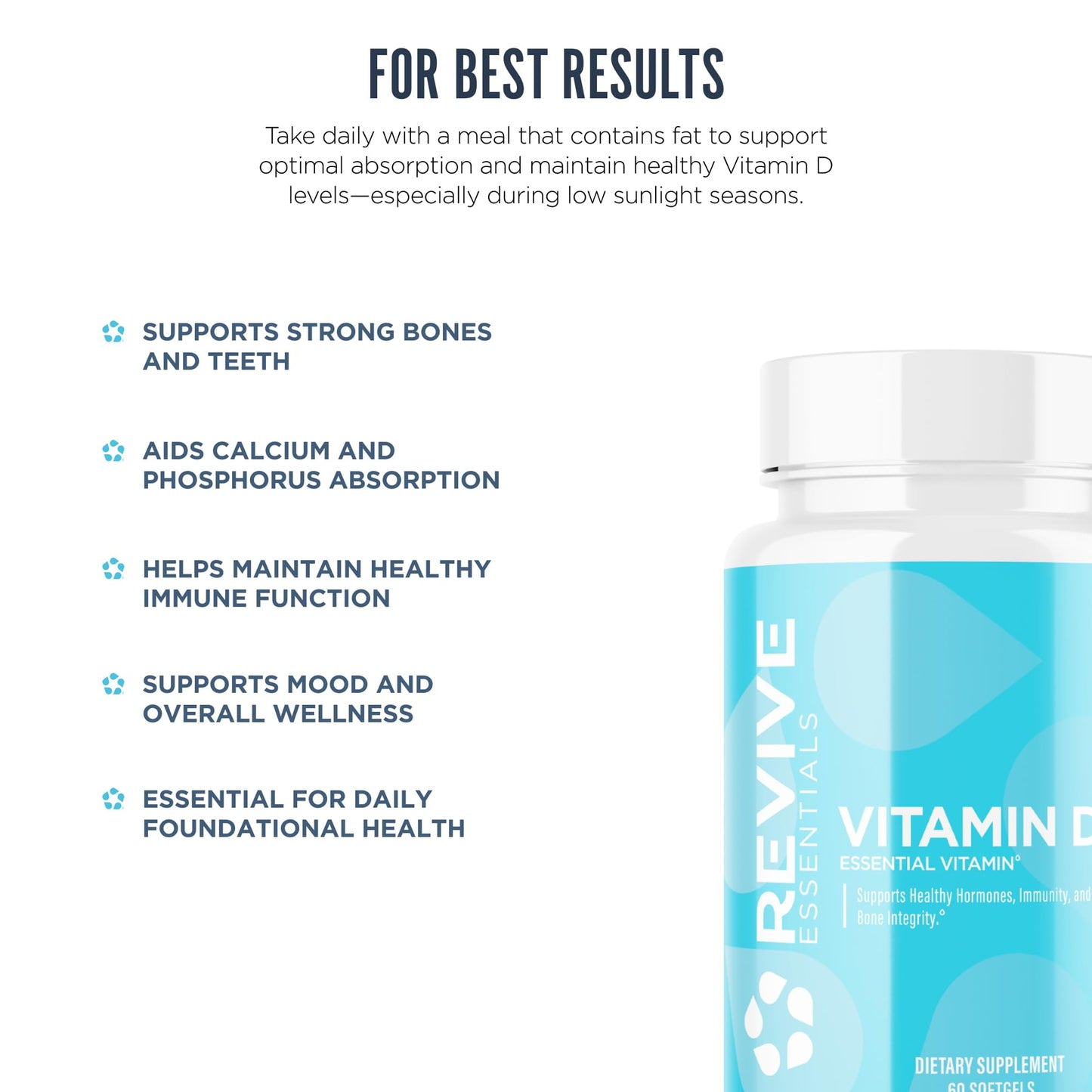 Revive Vitamin D3 Softgels 60 Count