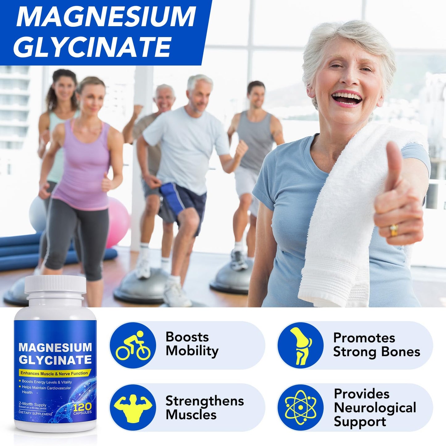 MINGYITUO Magnesium Glycinate Capsule 120 Count