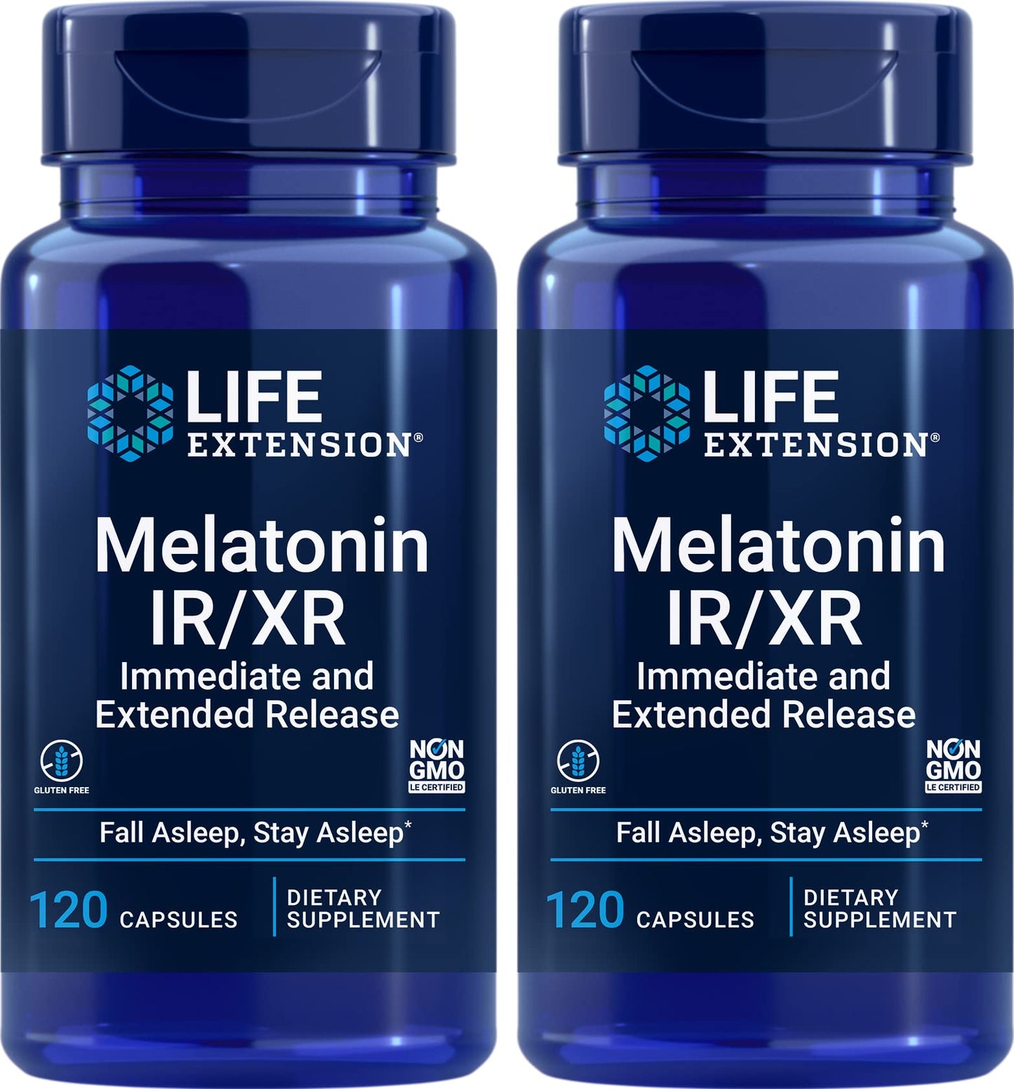 Life Extension Melatonin IR/XR Immediate & Extended-Release Capsules 240