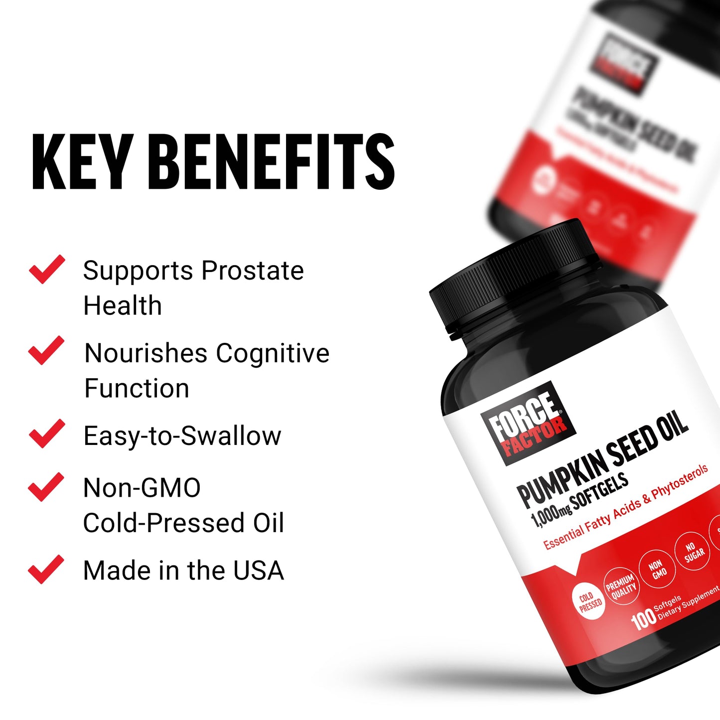 Force Factor Pumpkin Seed Oil Softgels 100