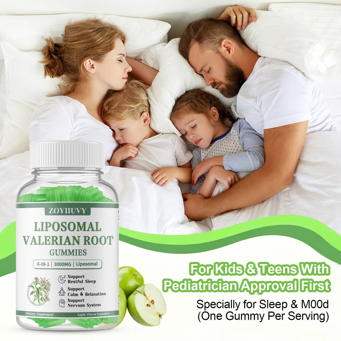ZOYIIUVY Liposomal Valerian Root Gummies, 60 Count