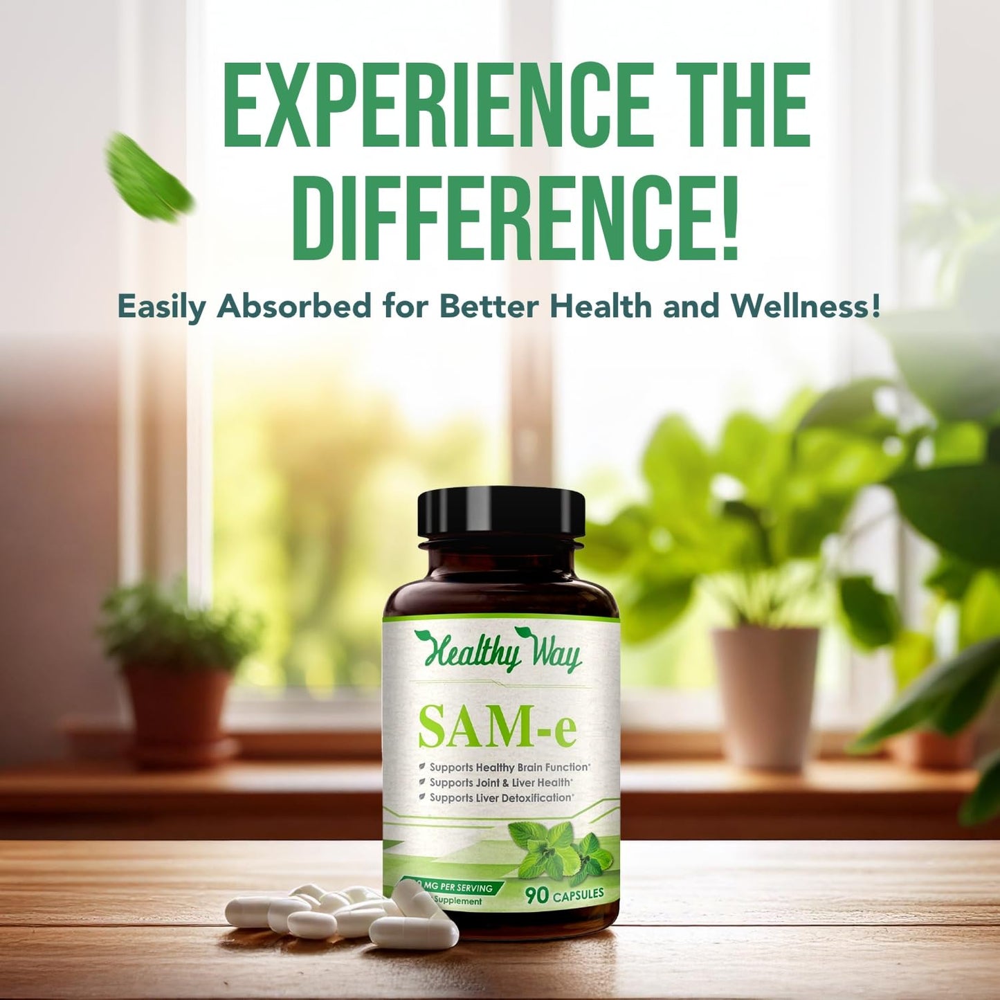 HealthyWayRx SAM-e 400mg Capsules, 90 Count
