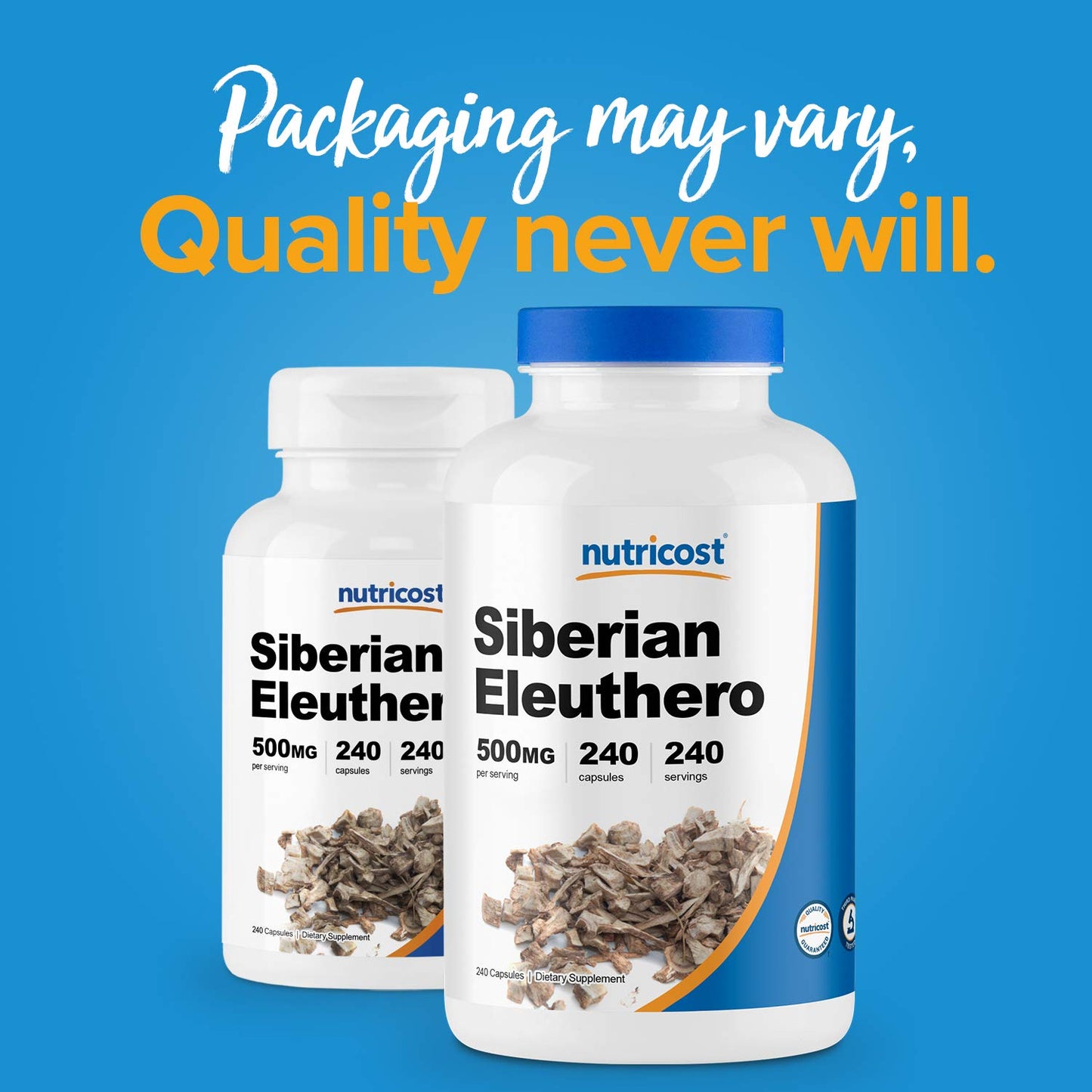 Nutricost Siberian Eleuthero 500mg Capsules, 3 Bottles