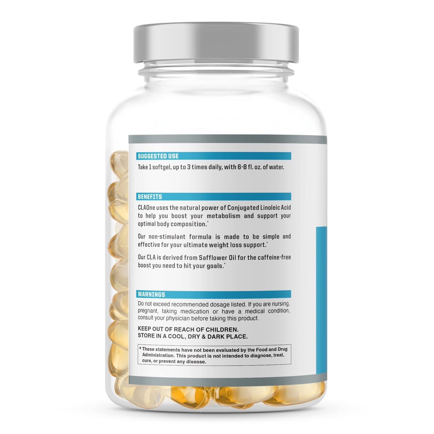 NutraOne CLAOne Supplement from Nutrition Conjugated Linoleic Acid (CLA) Natural Supplement Capsules 90 Count