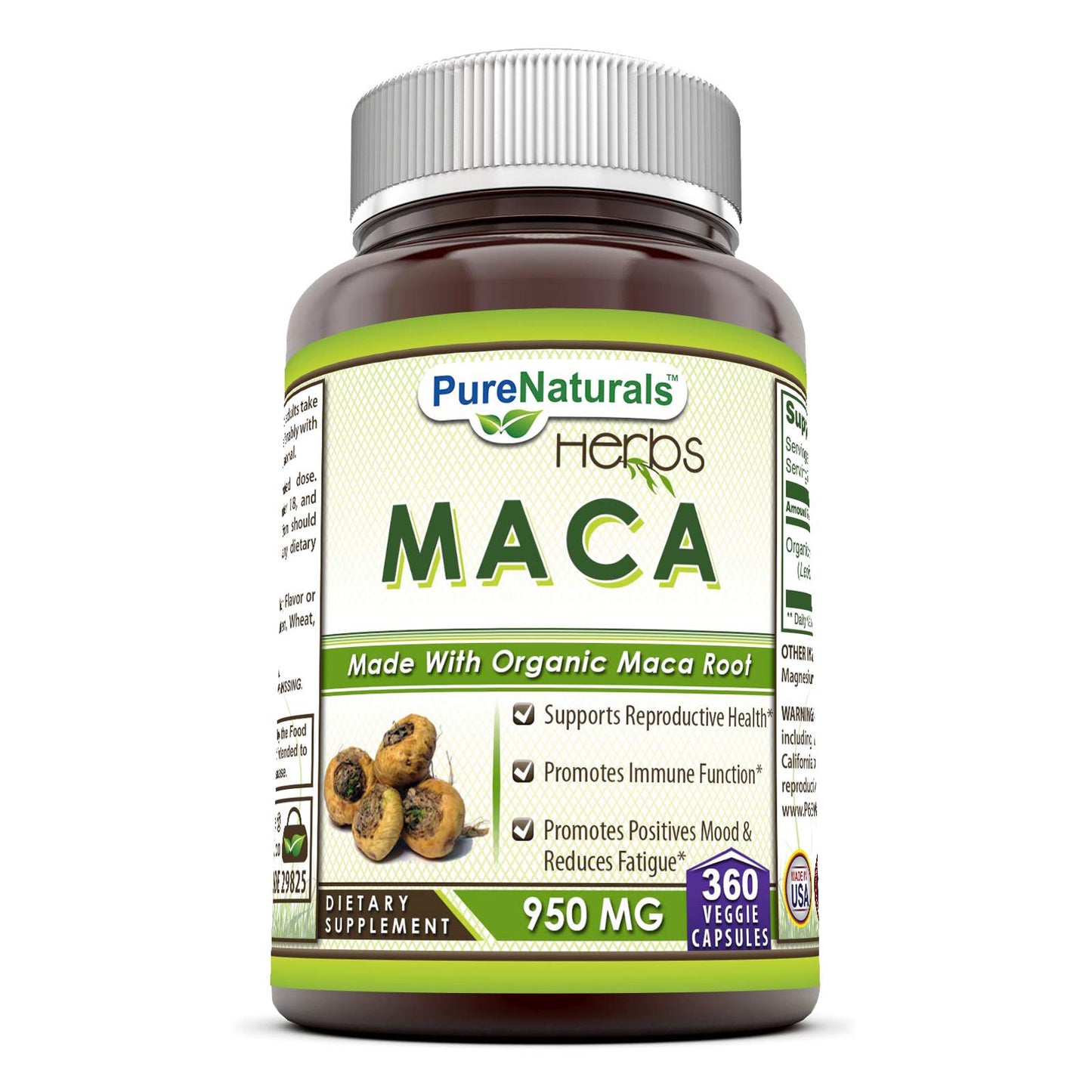 Pure Naturals Maca Supplement Capsules, 360 Capsules