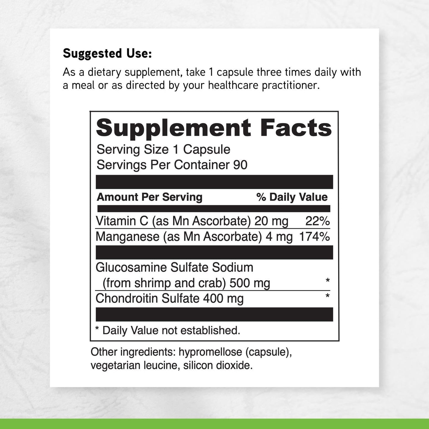 DAVINCI Natural Flex Glucosamine and Chondroitin Capsules, 90 Count