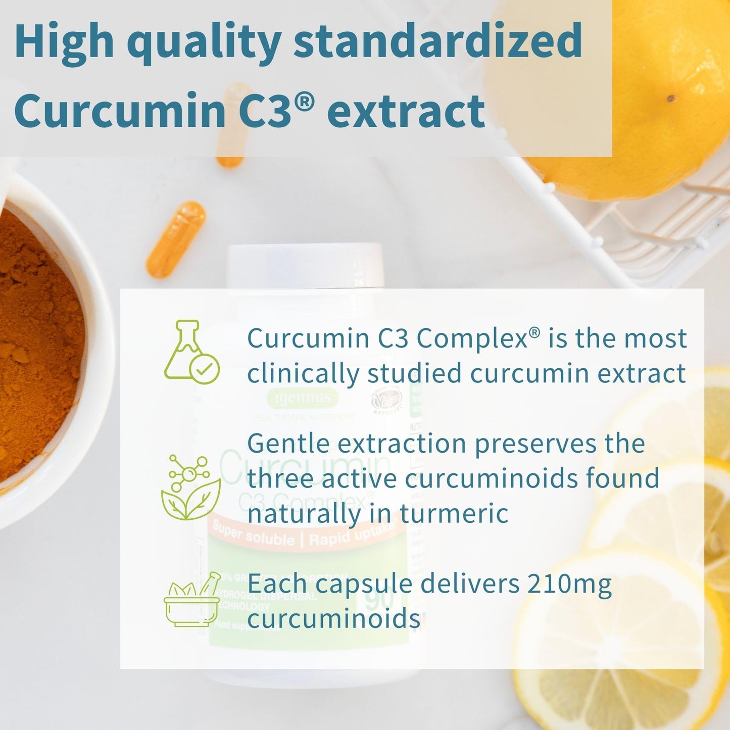Igennus Healthcare Nutrition Advanced Curcumin C3 Complex Capsule, 90 Capsules